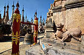 Kakku Pagoda complex. Detail of the stupa inside the cluster of pagodas that make up the complex. Shan State, Burma (Myanmar). 